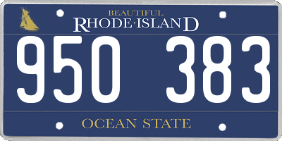 RI license plate 950383