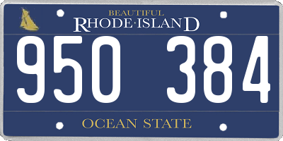 RI license plate 950384