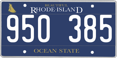 RI license plate 950385