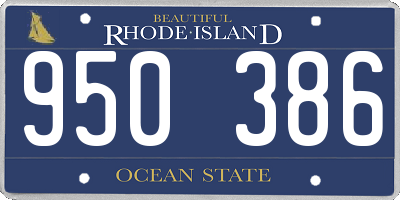 RI license plate 950386