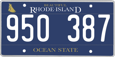 RI license plate 950387