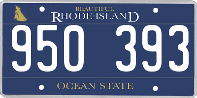 RI license plate 950393