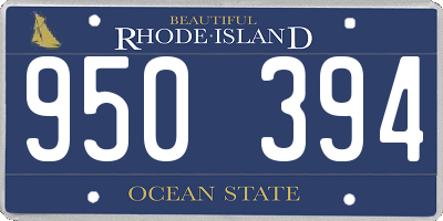 RI license plate 950394