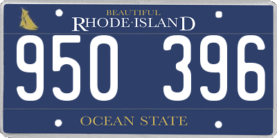 RI license plate 950396