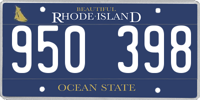 RI license plate 950398