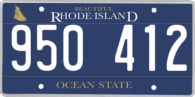 RI license plate 950412