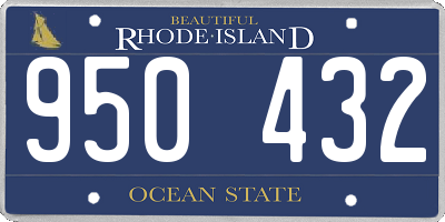 RI license plate 950432