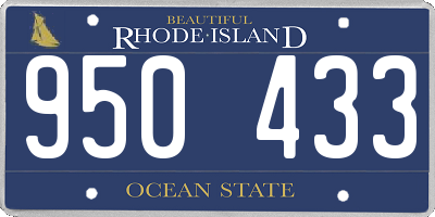 RI license plate 950433