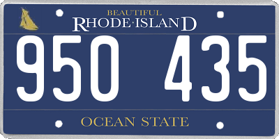 RI license plate 950435