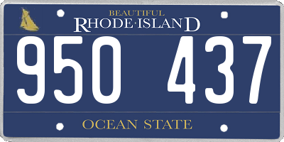RI license plate 950437