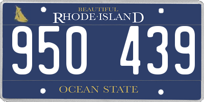 RI license plate 950439
