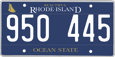 RI license plate 950445
