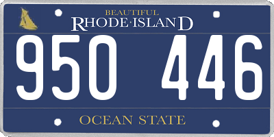 RI license plate 950446