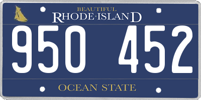 RI license plate 950452