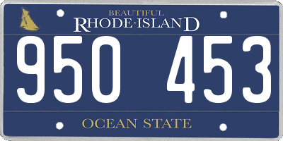 RI license plate 950453