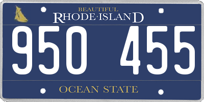 RI license plate 950455