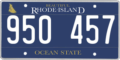 RI license plate 950457