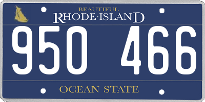 RI license plate 950466