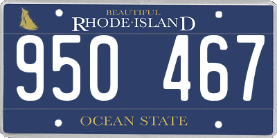 RI license plate 950467