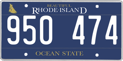 RI license plate 950474