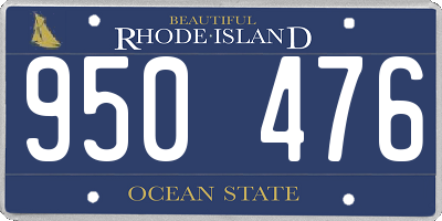 RI license plate 950476