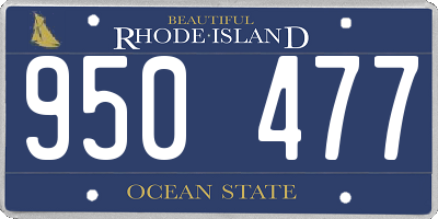 RI license plate 950477
