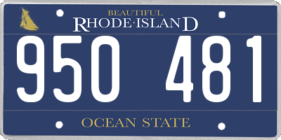 RI license plate 950481
