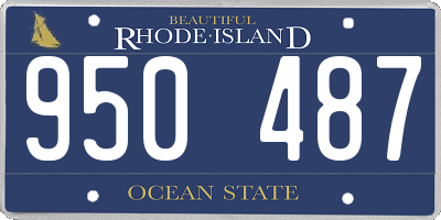 RI license plate 950487