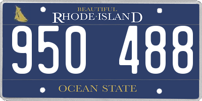 RI license plate 950488