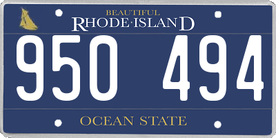RI license plate 950494