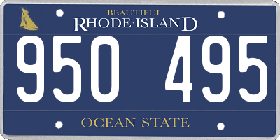 RI license plate 950495