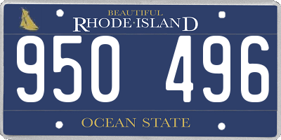 RI license plate 950496