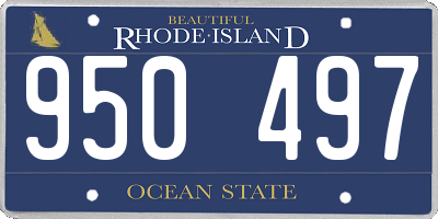 RI license plate 950497