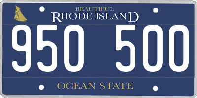 RI license plate 950500
