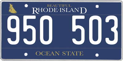 RI license plate 950503