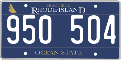 RI license plate 950504