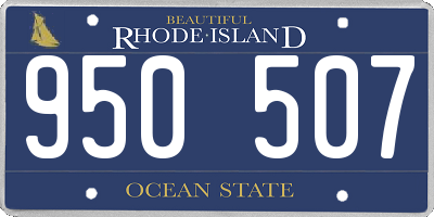 RI license plate 950507