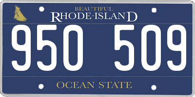 RI license plate 950509