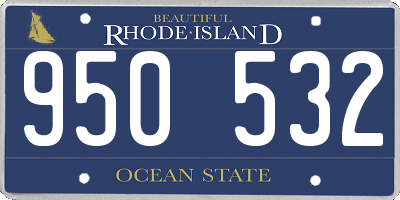 RI license plate 950532