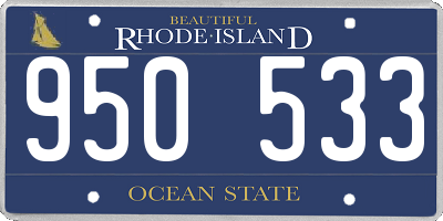 RI license plate 950533