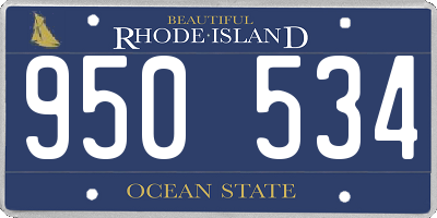 RI license plate 950534