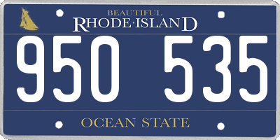 RI license plate 950535