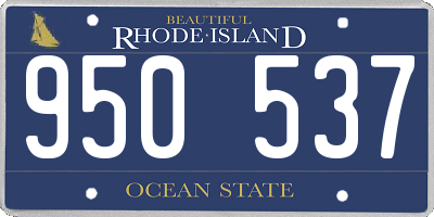 RI license plate 950537