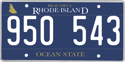 RI license plate 950543
