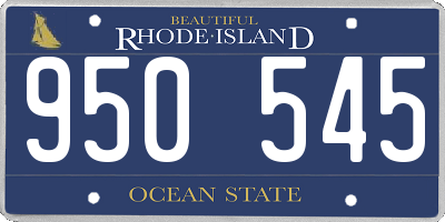RI license plate 950545