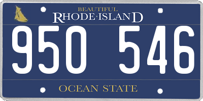 RI license plate 950546