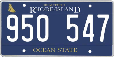 RI license plate 950547