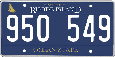 RI license plate 950549