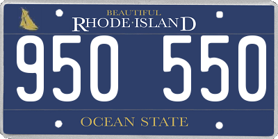 RI license plate 950550
