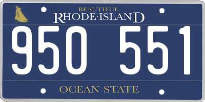 RI license plate 950551